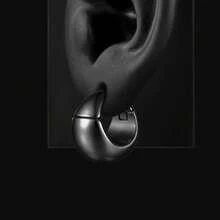 1 pièce Poids d'oreille en acier inoxydable 316L, anneau en forme de larme avec clic, plugs, jauges et pendentifs pour perçage étiré, bijoux - Rond - Voir 9