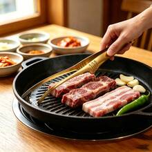 Premium Stainless Steel BBQ Tongs, Long Handle Heat-Resistant Non-Slip BBQ Tongs, Suitable For Camping, Restaurant, Home - Gold - View 7