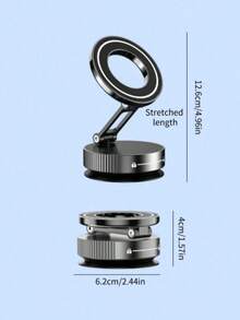 360° Three-Axis Folding MagSafe Car Phone Mount - Vacuum Magnetic Base, Supports Navigation, Compatible With All MagSafe Devices, Multi-Angle Adjustment, Compact Folding Design, Durable Hinge Structure, No Damage To Car Interior - A - View 4