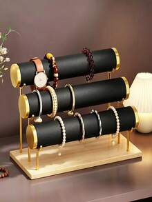 1pc Luxury Vintage Jewelry Display Stand - Wooden Jewelry Rack (Suitable For Bracelets, Watches, Necklaces And Other High-End Jewelry Display) - Suitable For Retail Display, Trade Exhibition And Personal Collection Storage, Bedroom Vanity Tabletop Decor Display Rack - Multicolor - View 6