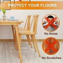 8/12/16/20pcs Silicone Chair Leg Protectors With Felt Pads - Anti-Scratch Furniture Feet Covers, Smooth Sliding, Noise Reduction - Multi-Purpose, Suitable For Home And Office - Table Leg Mat - View 7