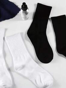 5 Pairs Unisex Wool Blend Sports Socks, Suitable For Autumn/Winter Outdoor Sports And Casual Wear, Couple Basketball Socks - Multicolor - View 3