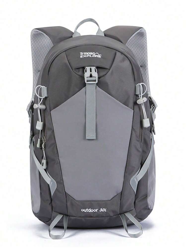 1 Piece Unisex 20L Nylon Hiking Backpack, Lightweight And Water Resistant, Daypack For Camping And Trekking - Grey - View 1