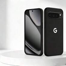 غطاء حماية هاتف بملمس الجلد السائل المخملي متوافق مع Pixel 6 6a 7 7a 7 Pro 8 8a 8 Pro 9 9a 9 Pro XL 10 10a 10 Pro XL 11 11 Pro XL - الأسود - مشاهدة 1