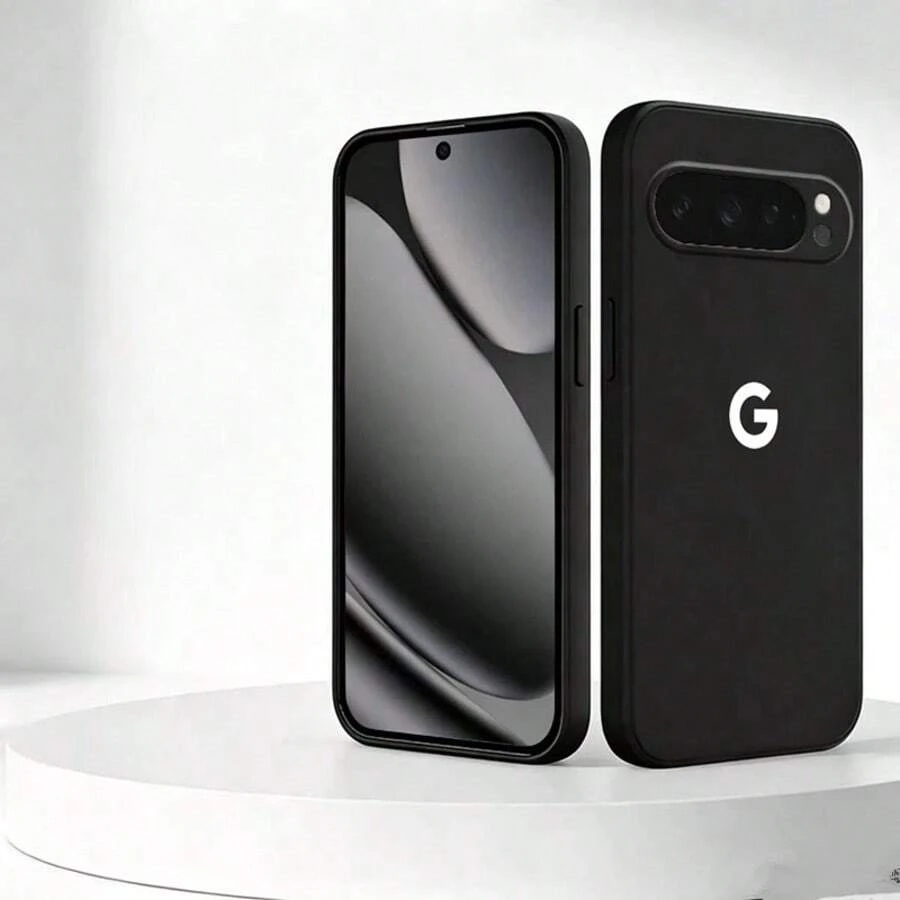 غطاء حماية هاتف بملمس الجلد السائل المخملي متوافق مع Pixel 6 6a 7 7a 7 Pro 8 8a 8 Pro 9 9a 9 Pro XL 10 10a 10 Pro XL 11 11 Pro XL - الأسود - مشاهدة 1