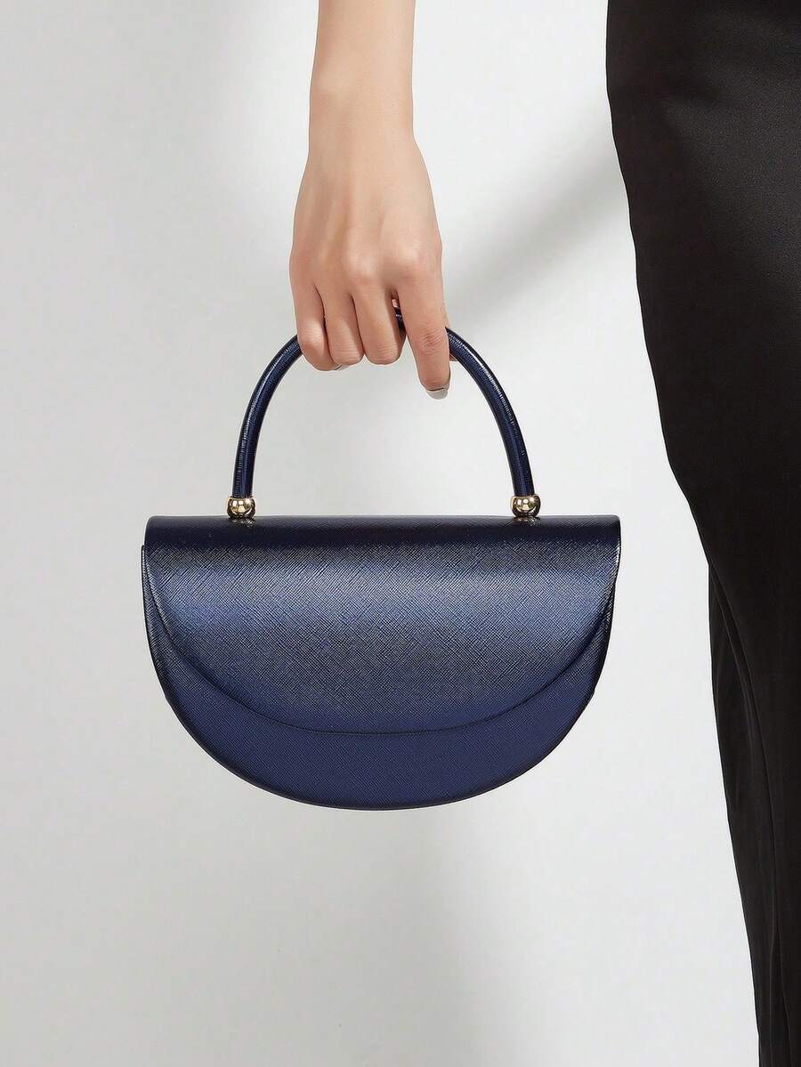 Elegant Patent Leather Women's Handbag, Minimalist Clutch Bag With Chain, Lightweight Luxury Handbag For Parties/Evenings, Perfect Birthday Gift For A Girlfriend, Suitable For Parties - 米色 - 查看 1