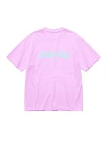 Playera para Hombre con Estampado Tipográfico "Pair Up" - Estilo Minimalista Urbano - Rosa - Ver 1