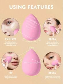 14/1 pieza Esponja de maquillaje multiusos, uso en húmedo y seco, esponja de maquillaje reutilizable, borla de maquillaje, set de herramientas de maquillaje facial, borla redonda para polvo fijador, pequeña herramienta de maquillaje, borla para rubor, borla para cojín, borla para polvo suelto, esponja de belleza, adecuada para base, polvo, loción, etc. - Multicolor - Ver 8