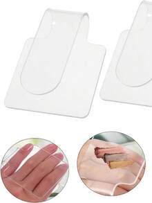 3pcs/2pcs/1pc Acrylic Nail Art Hand Color Palette. Curved Thumb Design. Fine Craftsmanship. Smooth Surface. Suitable For Hand Painting, Nail Painting And Mixed Color Mixing - View 2