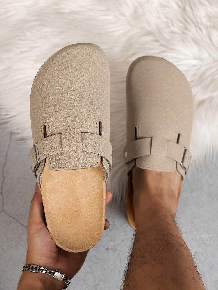 Men's Slip-On House Shoes, Non-Slip Sole, Minimalist Modern Design Suitable For Home And Office - Beige - View 1