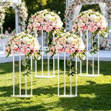 Acrylic Tall Flower Stand, Detachable Flower Rack, Suitable For T-Stage Events Reception Floral Display, Party Decor Home, Wedding Ceremony Balloon Display, Wedding Floral Display Stand - Clear - View 6