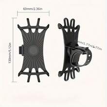 1pc Upgraded 360° Rotatable Bicycle And Motorcycle Phone Holder, Bicycle Navigation-Free System, Motorcycle Mounting Bracket, Height Adjustable Mounting Clamp And Detachable Design, Suitable For All Smartphones, Easy Installation - Black - View 4