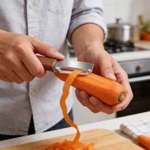 1/2pcs Wooden Handle Multi-Function Peeler, Onion Slicer With Bottle Opener, Onion And Chive Cutter, Sugarcane And Cucumber Peeler, Fruit And Vegetable Peeling Tool - Multicolor - View 10
