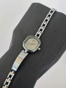 1pc Square Bamboo Knot Quartz Watch, Gold/Silver Color, Suitable For Daily Wear And Perfect Gift For Birthday, Christmas - Gold - View 3