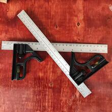 1 Set Base et Équerre Combinée, avec Niveau Coulissant, Convient pour Marquer les Angles de 90° et 45°; Outil de Mesure à Niveau Coulissant - Multicolore - Voir 7
