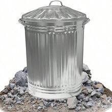 90L Galvanised Metal Rubbish Bin - 90L - View 9