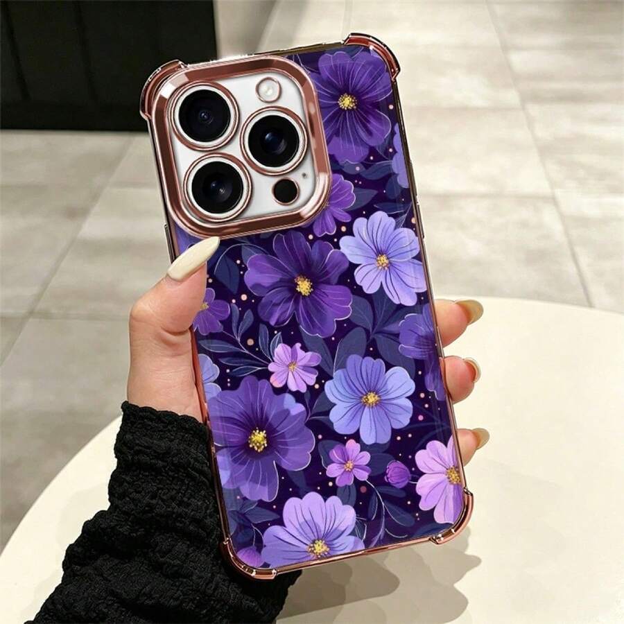 Floral Cell Phone Case: Modern Design With Full Drop Protection And Features, Suitable For Multiple Mobile Phone Models Such As The 5 Series Up To The 17 Pro Including Plus, Pro, Pro And 16e, A And S Series With A03, A04, A04e, A05, A06, A12, A15, A22, A32, A34, A35, A54, A55, S23, S24 Ultra, Moto G52, G54, G84, C40, C65, M5s, M6 Pro 4G, X5, Pro And 9A, A3, Note 11 4G, Comfortable And Durable Case For Everyday Personal Use - 多色5 - 查看 1