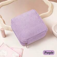 Bolsa de almacenamiento de tampones sanitarios multicolor, bolsa de almacenamiento de compresas sanitarias rosa, gran capacidad, bolsa de almacenamiento simple y portátil adecuada para tampones sanitarios, compresas sanitarias y bragas. Es un artículo imprescindible para las chicas. Es una buena opción para bolsas de maquillaje, viajes - Color sólido - Ver 12