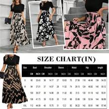 Vestidos Florales Largos para Mujeres 2025 Elegante Boho Bed Work Imperire Cinta Manga Corta Modesta Flujo Maxi Vestido - 2-azul - Ver 6