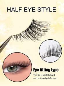 10 Pairs Natural Fox Eye Cat Fur 3D Fluffy Curly Tail Extension Invisible Transparent Band Comfortable Lightweight False Eyelashes For Beginners - 查看 3