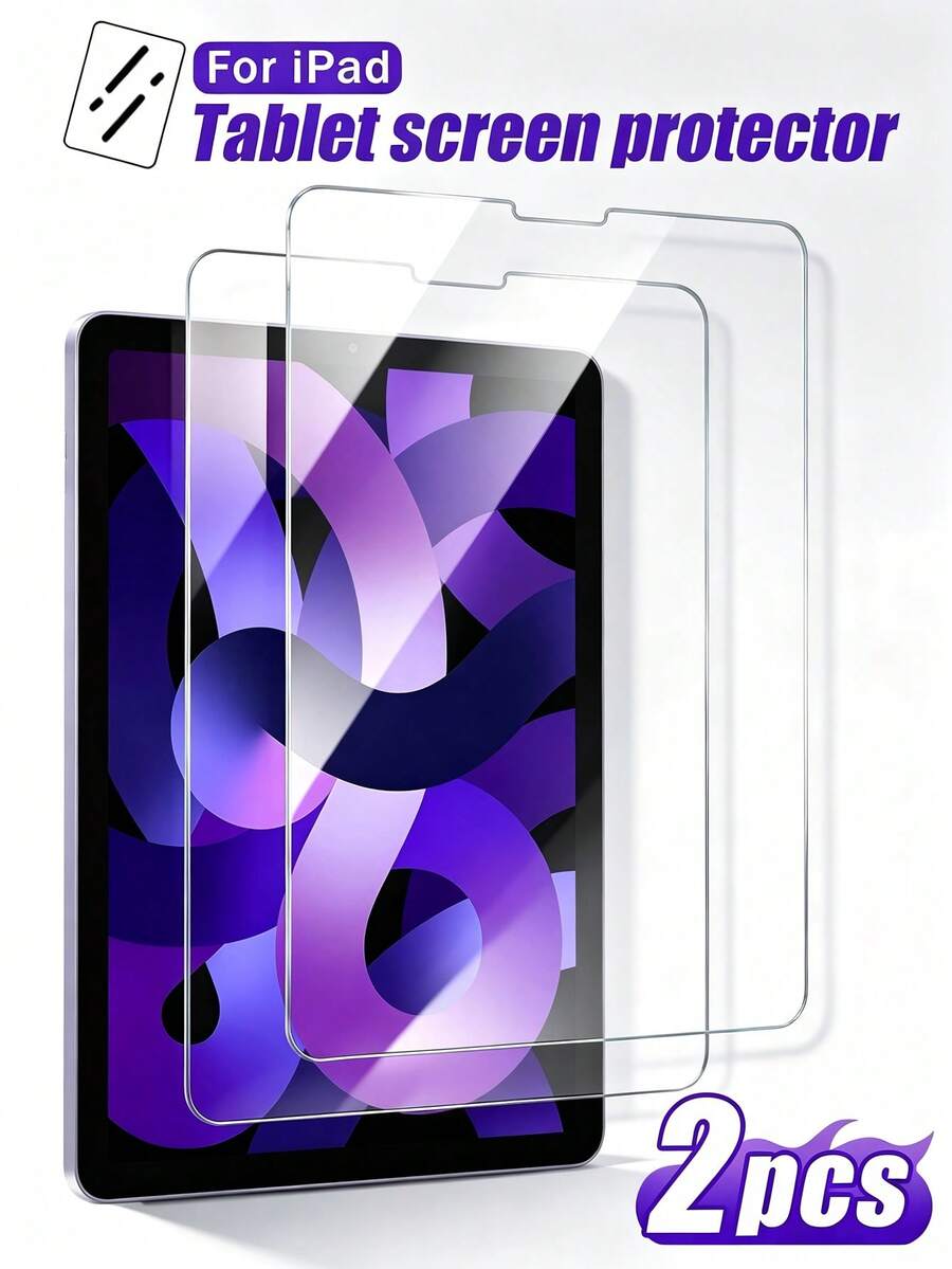 Navigator 2pcs/Pack, Tablet Tempered Glass Screen Protector, Scratch-Resistant & Wear-Resistant, Smooth Touchscreen, Hydrophobic Coating, Full Screen Coverage, Compatible With IPad 7th Gen/Tab S9 FE+/Tab S10+/Tab S9+/Tab S8/Tab S7/ Pro 13-Inch (2024)/ Pro 12.9-Inch(2018/2020/2021)/ 2025 ( A16)/ Air 4/Air 5 (10.9 Inch) And Other Models.