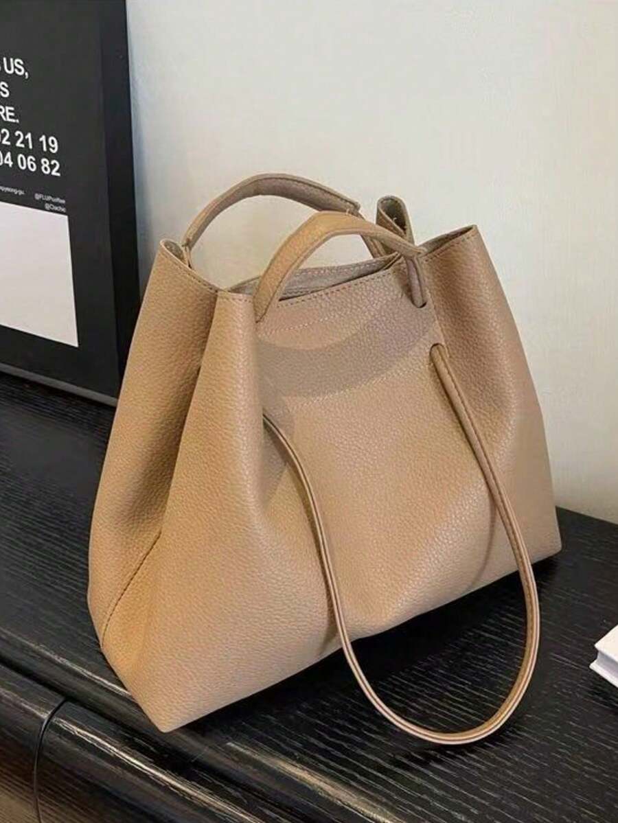 Bolso Mensajero Casual Vintage, Maletín Cruzado Estilo Workwear para Hombre - Gris - Ver 1
