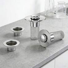 Stainless Steel Pop-Up Sink Drain Filter With A Removable Basket - Suitable For Bathtub/Shower Drain Covers, A Hair Collector To Prevent Clogs, Easy To Replace The Stopper For Clearing Blockages (No Chemicals Needed/Easy To Clean) - A - View 8