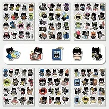 Warner Bros 102pcs Authentic Batman Cartoon Graffiti Stickers, Vinyl Material, Suitable For Decorating Notebooks, Storage Boxes, Water Bottles, DIY Scrapbooks, Ideal Birthday Gift - Party Gift - Holiday Gift - Back To School Gift - Multicolor - View 6