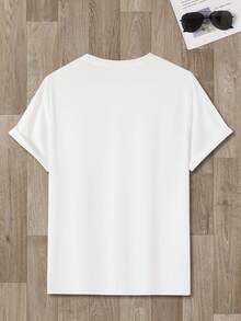 Fashionable Print Men'S Round-Neck Short-Sleeve Shirt with a Cool Street Style, Suitable for Young People Who Seek Individuality And Avant-Garde - Bianco - Visualizzare 2