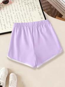 3pcs/Set Girls Cute Heart Print Sports Shorts, Soft Comfortable Summer Casual Shorts, Suitable For Big Girls - Multicolor - View 4