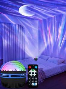 جهاز عرض أضواء أورورا RGB يعمل بالطاقة عبر USB مع جهاز تحكم عن بعد وكابل Type-C لديكور غرفة نوم حالمة - ضوء متعدد الألوان - مشاهدة 6