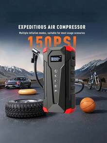 7-In-1 Car Emergency Jump Starter, 5000A 150PSI Air Compressor, 12V Portable Car Battery Jump Starter, Emergency Tool Kit - DDQ-1013 - View 6
