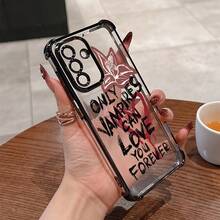Estuche Transparent Anticaídas con Diseño de Amor Vampiro para Xiaomi Redmi Note 11 12 13 14 Pro 10C 12C 13C A1 K50 4G 5G - Cubierta Suave y Fresca - Negro - Ver 3
