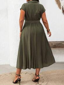 Women Midi Dresses - Mint Blue - View 3