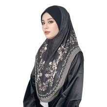 Jilbab Bermotif, Warna Polos Elegan, Desain Tipis, Jilbab Minimalis untuk Sehari-hari - 6# Cokelat Mocha - View 8