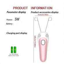 AXH. Epilator Elektrik untuk Wanita, Penghapus Bulu Wajah, Epilator Wajah untuk Pipi dan Alis, Alat Kecantikan Rias Wajah DIY - Rose Gold - View 8