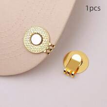 1pc Golf Hat Button Clip, Metal Material, Magnetic Hat Clip, No-Sew Adsorption Decorative Accessory, Suitable For Collar, Cuff, Pant Leg. Hat Fixing Buckle, Multi-Purpose Use, Holiday, Christmas, Birthday Gift, 6 Colors Available - A - View 15