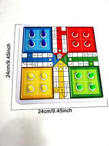 LUDO 經典骰子遊戲，適合 2-4 人旅行使用，互動式桌上遊戲，完美適合家庭聖誕節、萬聖節遊戲之夜 - 彩色 - 查看 7