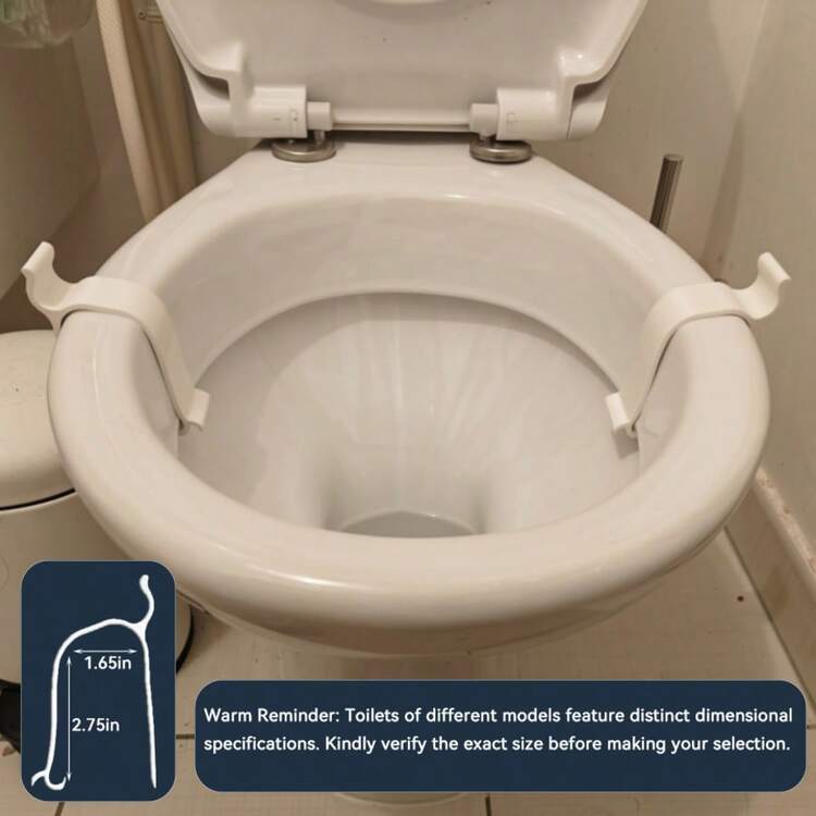 2pcs Toilet Seat Stabilizers. Does Your Toilet Seat Feel Loose, Unstable Or Misaligned? Try This Toilet Seat Stabilizer, Easily Align And Prevent Shifting, A Great Helper For The Bathroom - A - View 7