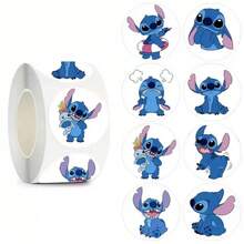 500pcs Stitch Roll Stickers, Cartoon Doodle Anime Stickers, Planner Decoration DIY - Multicolor - View 1