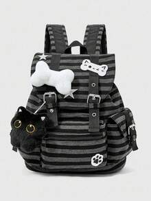 Mochila Casual Versátil, Impermeable y Portátil para Viajes al Aire Libre - Negro 2 - Ver 2