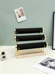 1pc Luxury Vintage Jewelry Display Stand - Wooden Jewelry Rack (Suitable For Bracelets, Watches, Necklaces And Other High-End Jewelry Display) - Suitable For Retail Display, Trade Exhibition And Personal Collection Storage, Bedroom Vanity Tabletop Decor Display Rack - Multicolor - View 4