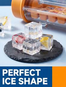 Space-Saving Square Ice Cube Mold, Easy Release Rotating Design Anti-Odor, Aesthetic Ice Tray, Suitable For Freezer, Bartender Use, Leak-Proof Ice Cube Tray, Perfect For Summer Picnic Cold Drinks, Camping Essential, Kitchen Gadget, Party Supplies - Ice Cubes - View 8