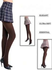 1pc Women's Colorful Velvet Tights, Anti-Snagging, Slimming, Super Elastic, Thick Leggings, Fashionable, Multiple Colors Available - Multicolor - View 10