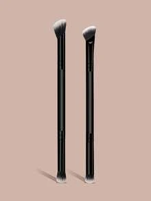 4pcs Dual-Ended Multi-Function Makeup Brushes, Foundation Brush, Blush Brush, Powder Brush, Contour Brush, Eyeshadow Brush, Makeup Tools Designed For Women, Portable - Black - View 7