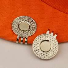 1pc Golf Hat Button Clip, Metal Material, Magnetic Hat Clip, No-Sew Adsorption Decorative Accessory, Suitable For Collar, Cuff, Pant Leg. Hat Fixing Buckle, Multi-Purpose Use, Holiday, Christmas, Birthday Gift, 6 Colors Available - A - View 6