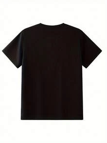 Camisetas de Cuello Redondo con Estampado para Hombre - Estampados Gráficos Elegantes, Camisetas de Manga Corta con Cuello Redondo, Ropa Casual, Solo se envía una. - Negro - Ver 2
