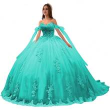 Vestidos de quinceañera de lujo con hombros descubiertos y apliques de encaje hinchado, vestido de baile precioso dulce 16 vestidos - Borgoña Deep - Ver 37
