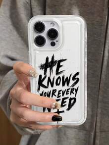 Vintage Christian Faith Slogan Print Clear Case Compatible With IPhone 13 15 16 17pro 17 14 17 17pro Max &Compatible With Samsung Galaxy/A54 A14 A15 S23 S24 S24ultra S25 A07 A17 S26 A57 - Multicolor - View 6