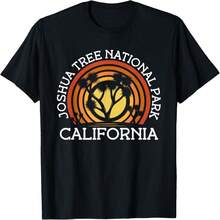 Joshua Tree National Park California Sunset Camping Hiking T-Shirt - Black - View 11